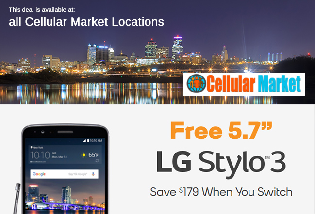 Free LG  5.7”  Stylo    Save $179 When You Switch